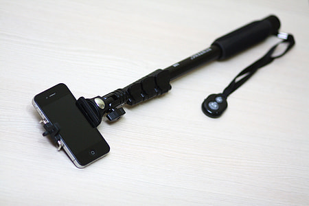 black monopod with Bluetooth controller thumbnail