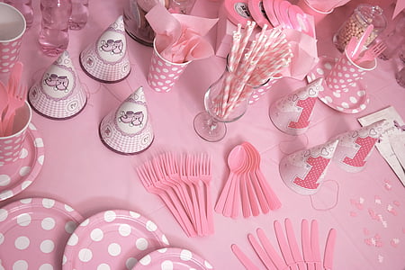 pink and white-themed birthday decor set thumbnail