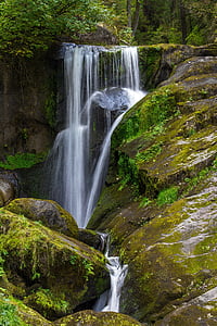 moss on rocky of waterfalls thumbnail