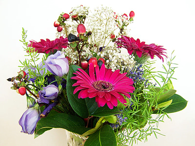 assorted flowers in vase thumbnail