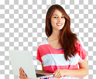 Computer lab, Student , woman using laptop PNG clipart