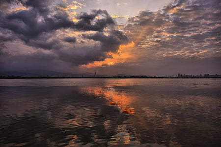 body of water during sunset thumbnail
