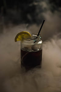 Clear Mason Jar With Sliced Lemon thumbnail