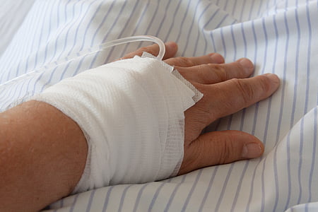 person's hand with dextrose thumbnail