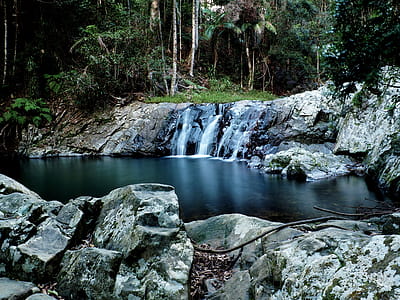 Close-up Photo of Small Waterfalls thumbnail