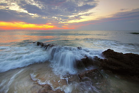 sea, dawn, nature, sky thumbnail