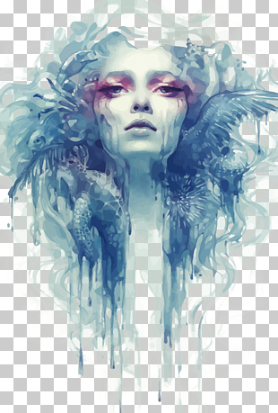 Savannah College of Art and Design Painting Digital art Illustration, watercolour woman, woman portrait illustration PNG clipart