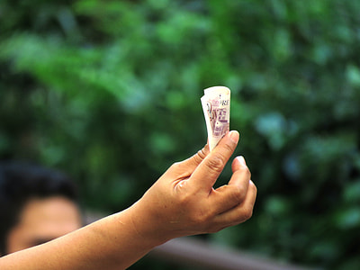 person holding banknote in shallow photo thumbnail