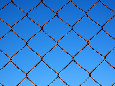 rusted brown metal chain link fence thumbnail