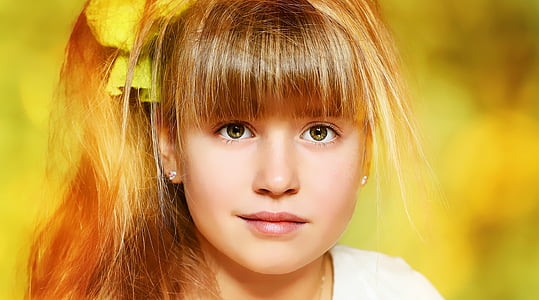 shallow focus photography of smiling girl in white shirt thumbnail