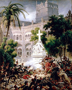 Assault of the French army at Santa Engracia Monastery in Zaragoza, Spain thumbnail