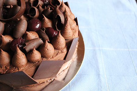 chocolate cake on table thumbnail