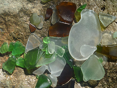 assorted-color shard on gray rock thumbnail