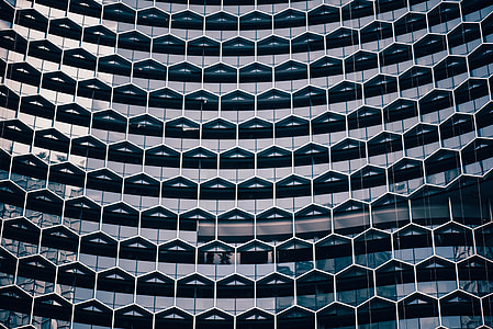 close photography of bee hive design building thumbnail