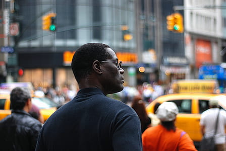 man standing on crowd thumbnail