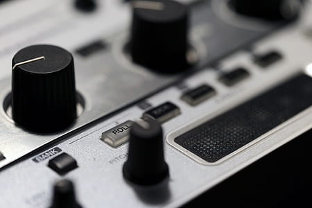 black and gray audio mixer buttons thumbnail