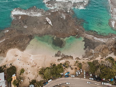 aerial photo of beach thumbnail