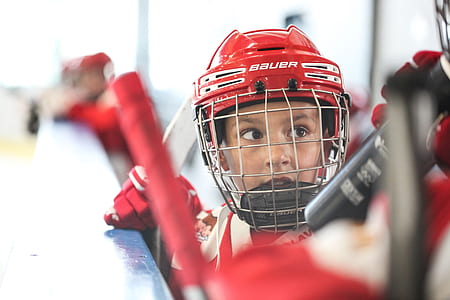 boy wearing Bauer helmet thumbnail