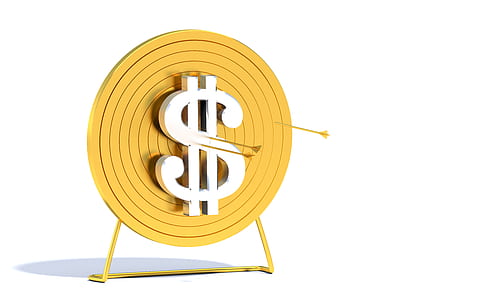 yellow and white dollar sign targeted with arrows thumbnail