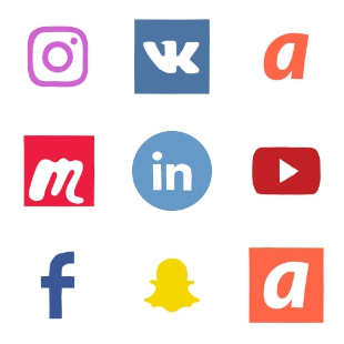 Social Media svg vector icon sets