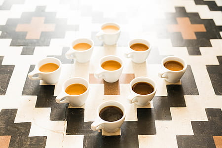 shallow focus of coffee mugs thumbnail