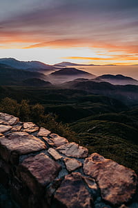 photo of mountains during golden hour thumbnail