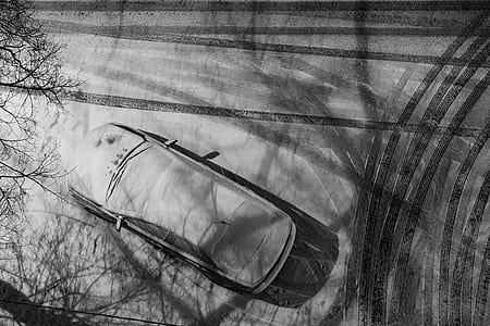 grayscale photo of car thumbnail