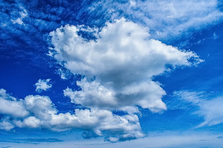 white clouds and blue sky at daytime thumbnail