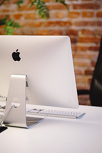 Modern office Interior with old vintage brick Wall thumbnail