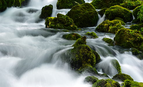 landscape, nature, water, rocks thumbnail