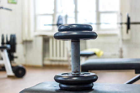 gray metal adjustable dumbbell thumbnail