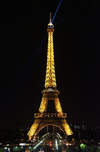 Eiffel Tower, Paris at nighttime thumbnail