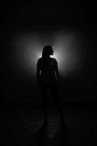 grayscale photography of woman thumbnail