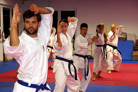 several person doing martial art posts thumbnail