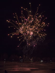 photo of yellow fireworks during nighttime thumbnail