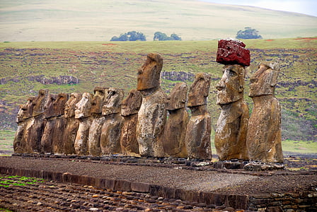 Moai Easter, Island at daytime thumbnail
