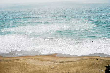 aerial photography of beach thumbnail