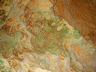 orange and green land formation painting thumbnail