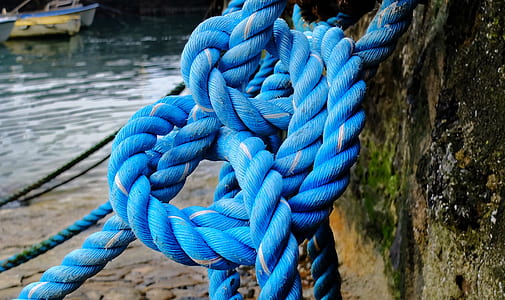 closeup photo of blue rope thumbnail
