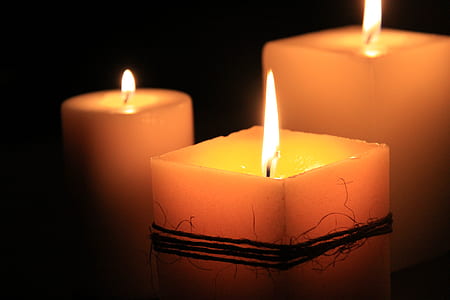 three pillar candles photography thumbnail