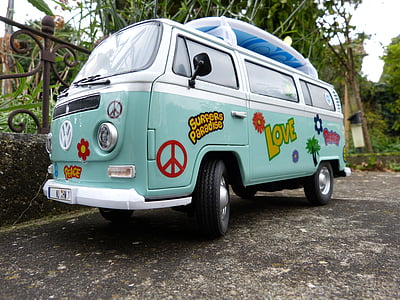 teal and white Volkswagen type 2 thumbnail