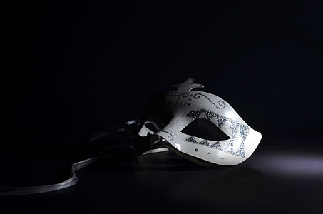 closeup photography of white masquerade eye mask thumbnail