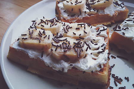 Waffles with banana thumbnail