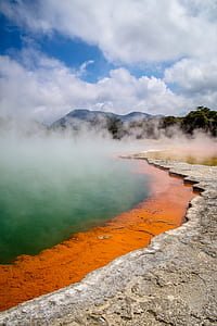 hot spring lake far away from trees thumbnail