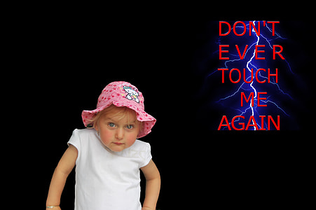 toddler wearing white shirt and pink bucket hat thumbnail
