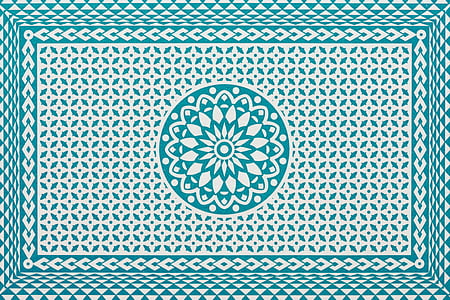green and white mandala clip art thumbnail