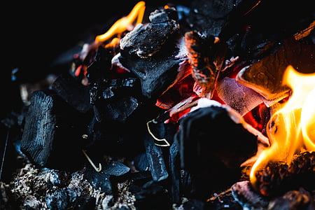 closeup photography of flaming charcoal thumbnail