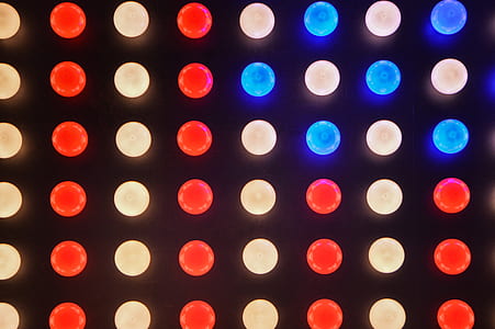 round blue, red, and white lights thumbnail