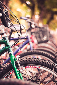 closeup photo of green bike thumbnail