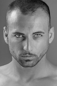 grayscale photo of man thumbnail